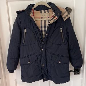 Burberry Boys Navy Coat Size 12